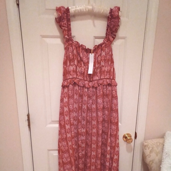 📿NWT - HOUSE OF HARLOW 1960 BOHO HIPPIE LINEN DRESS📿 - Picture 2 of 13